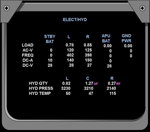 Part Module Demo Engine Indicating Crew Alerting System Eicas